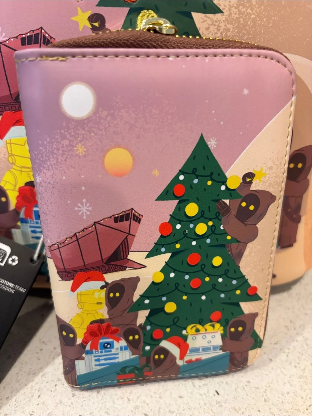 Jawa Star Wars Christmas Tree Lounging Backpack and Wallet Set NWT